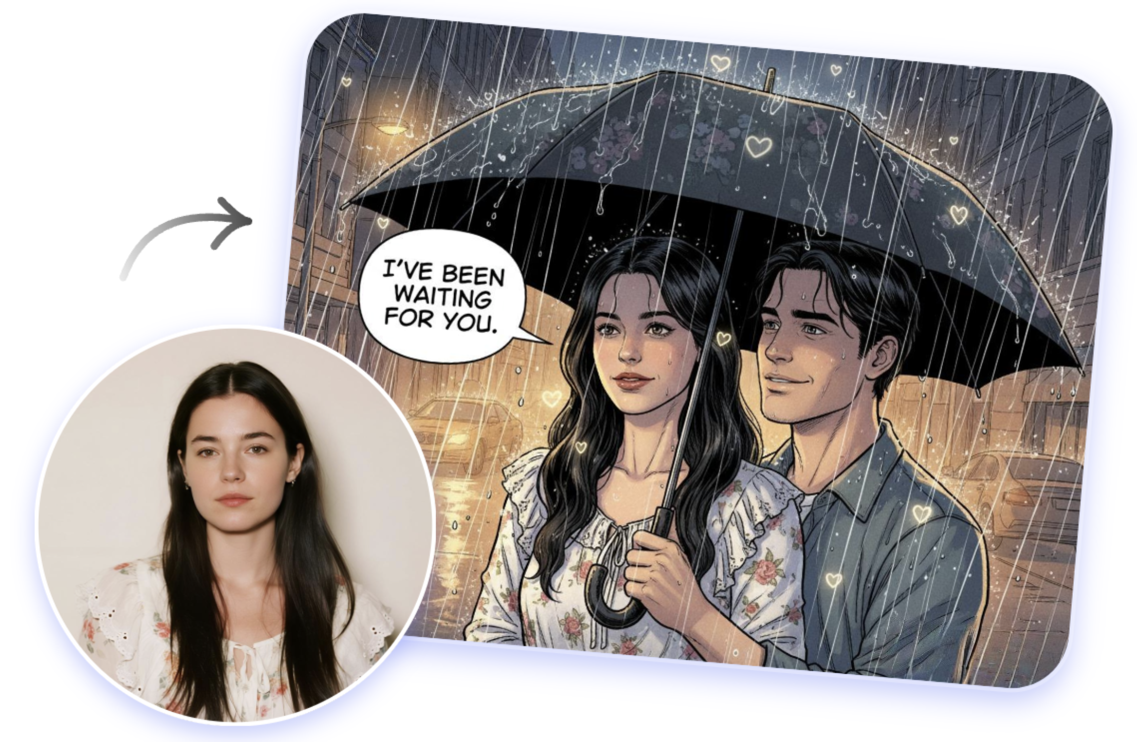 使用 AI 生成视频的示意图